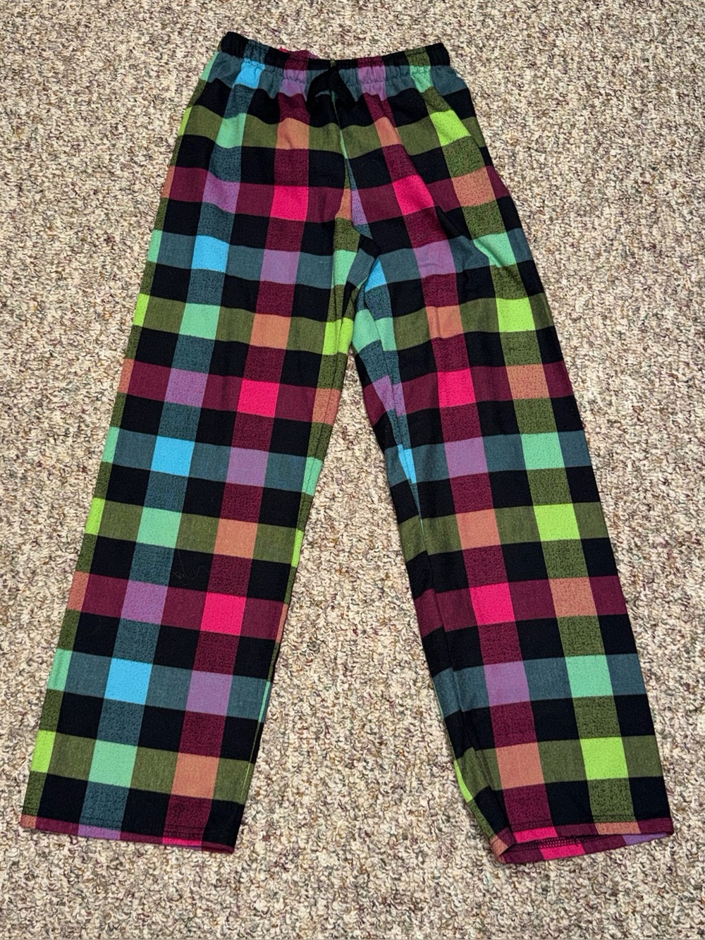 Boys girls teens size large 14/16 boxercraft Multicolor Plaid Pajama Bottoms